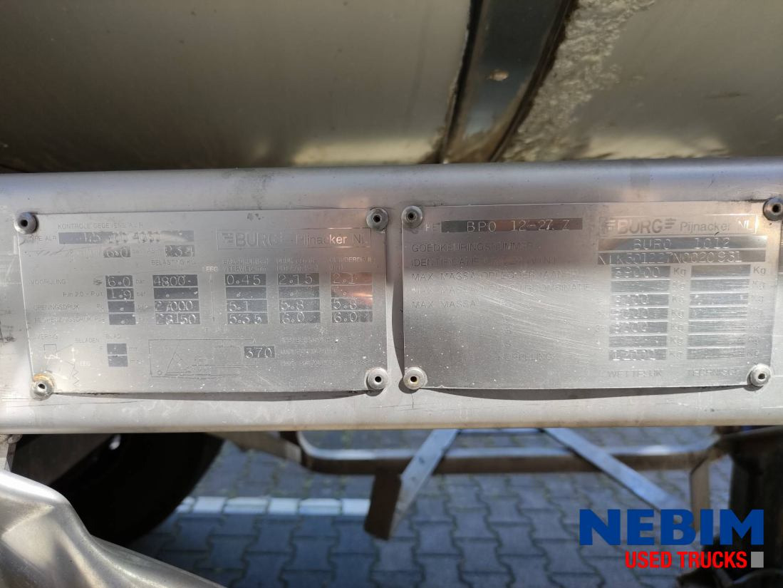 Burg BPO 12-27 Z - Tank 26.165 Ltr - Напівпричіп цистерна: фото 4 Burg BPO 12-27 Z - Tank 26.165 Ltr - Напівпричіп цистерна: фото 4