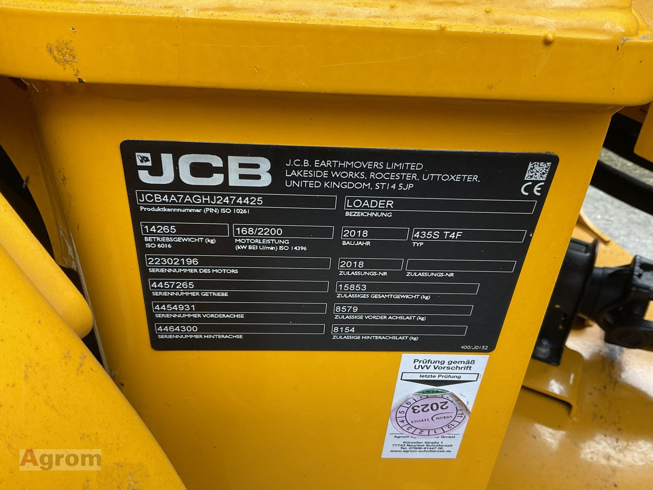 JCB 435 S Agri HighLift - Колісний навантажувач: фото 2 JCB 435 S Agri HighLift - Колісний навантажувач: фото 2