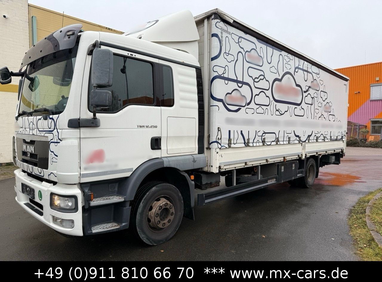 MAN TGM 12.250 Pritsche Plane LBW Schlafkabine Autom - Тентована вантажівка: фото 1 MAN TGM 12.250 Pritsche Plane LBW Schlafkabine Autom - Тентована вантажівка: фото 1