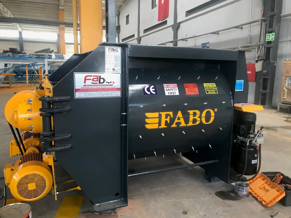 FABO twin shaft mixer - Бетономішалкa: фото 1 FABO twin shaft mixer - Бетономішалкa: фото 1