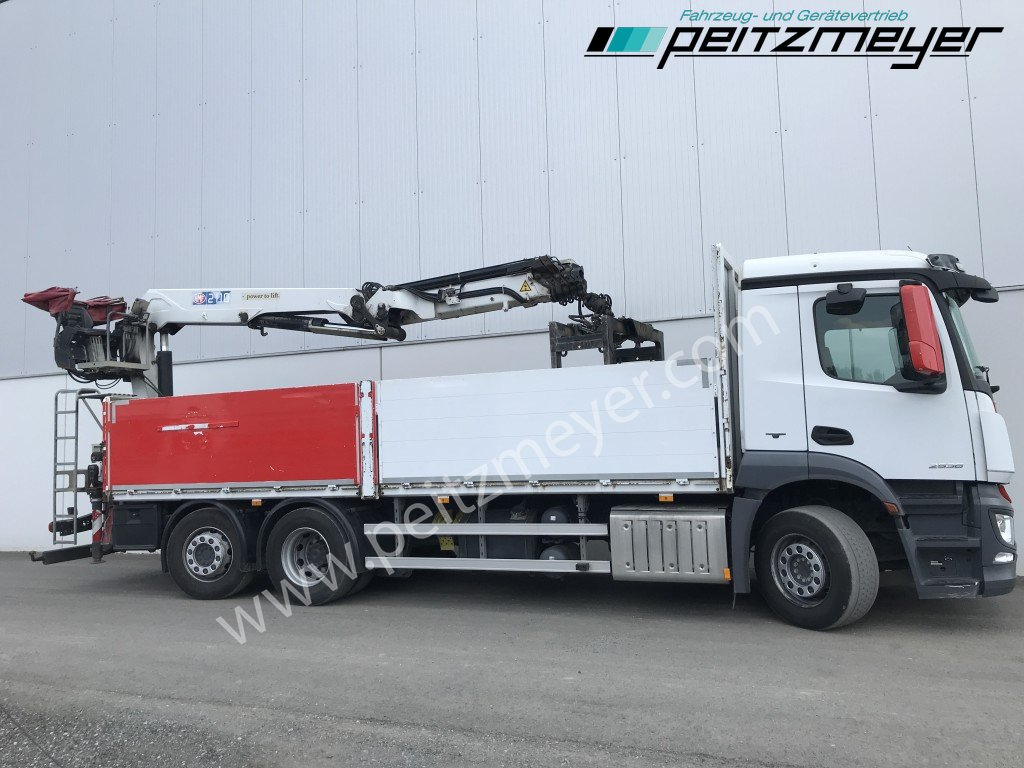 Бортова вантажівка/ Платформа, Вантажівка з маніпулятором MERCEDES-BENZ Antos 2536 LL Pritsche HMF 2110-L5 5 fach Ausschub mit Steinzange: фото 7
