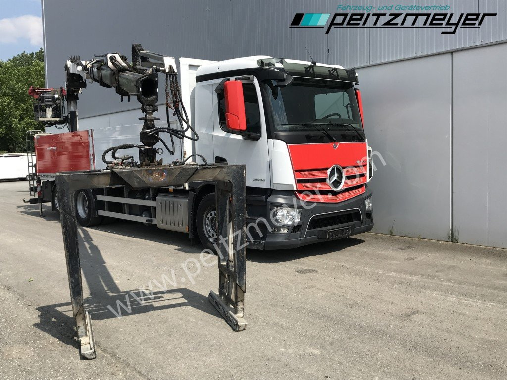 Бортова вантажівка/ Платформа, Вантажівка з маніпулятором MERCEDES-BENZ Antos 2536 LL Pritsche HMF 2110-L5 5 fach Ausschub mit Steinzange: фото 14