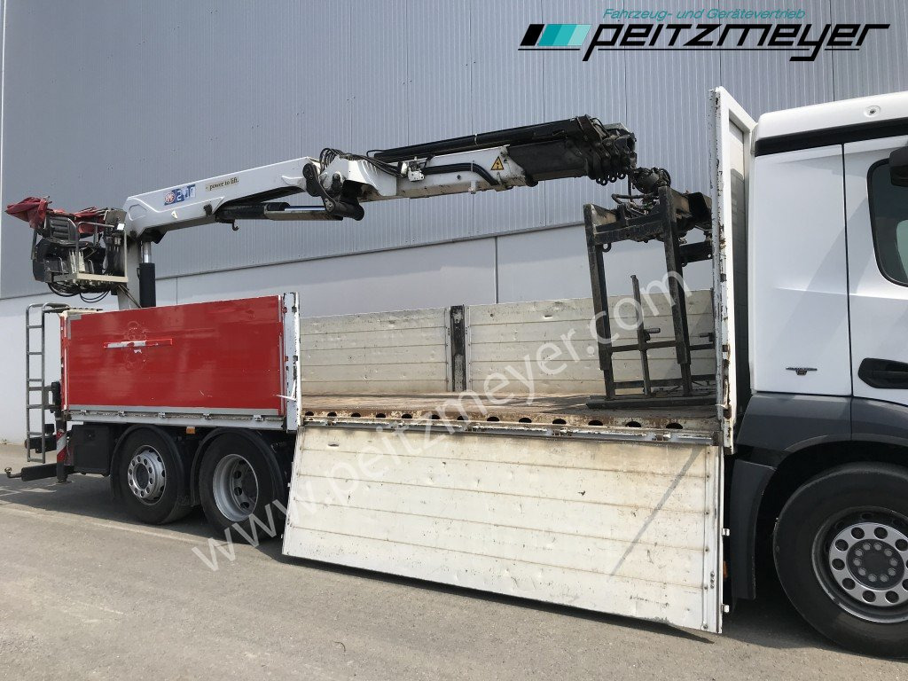 Бортова вантажівка/ Платформа, Вантажівка з маніпулятором MERCEDES-BENZ Antos 2536 LL Pritsche HMF 2110-L5 5 fach Ausschub mit Steinzange: фото 19