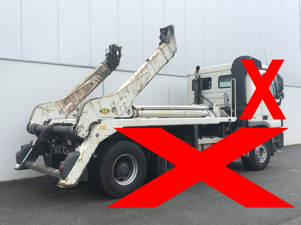 Meiller Absetzkipper AK 16 MTG - Actros 6x4 - Гаковий/ Cкіповий навантажувач: фото 1 Meiller Absetzkipper AK 16 MTG - Actros 6x4 - Гаковий/ Cкіповий навантажувач: фото 1