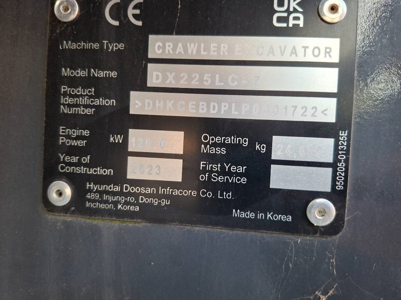 Develon DX 225 LC-7 - Гусеничний екскаватор: фото 5 Develon DX 225 LC-7 - Гусеничний екскаватор: фото 5