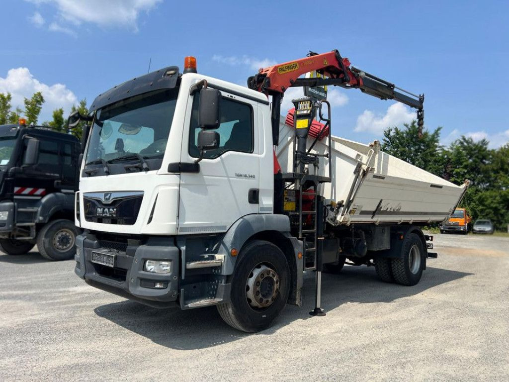 MAN TG-M 18.340 4x2 2-Achs Kipper Kran Palf. PK 130 - Самоскид вантажівка, Вантажівка з маніпулятором: фото 1 MAN TG-M 18.340 4x2 2-Achs Kipper Kran Palf. PK 130 - Самоскид вантажівка, Вантажівка з маніпулятором: фото 1