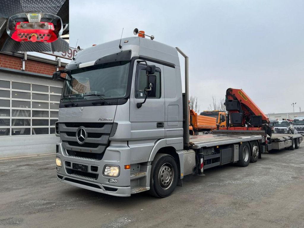 Mercedes-Benz Actros 2541 Pritsche Heckkran Palfinger PK 34002 - Вантажівка з маніпулятором, Бортова вантажівка/ Платформа: фото 1 Mercedes-Benz Actros 2541 Pritsche Heckkran Palfinger PK 34002 - Вантажівка з маніпулятором, Бортова вантажівка/ Платформа: фото 1