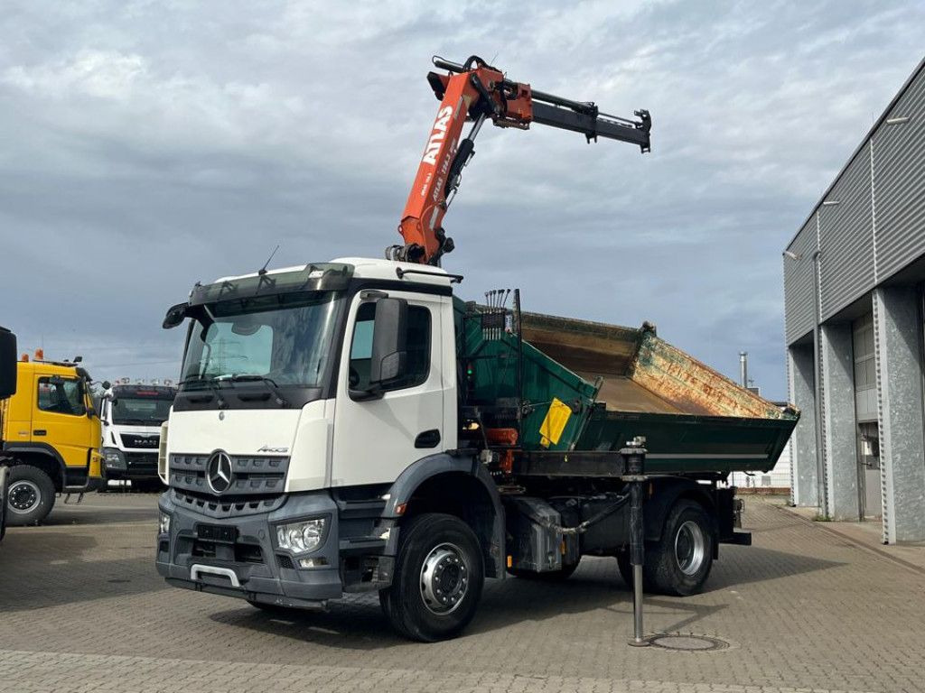 Mercedes-Benz Arocs 1835 K 2-Achs Kipper Kran Atlas 126.3 - Самоскид вантажівка, Вантажівка з маніпулятором: фото 1 Mercedes-Benz Arocs 1835 K 2-Achs Kipper Kran Atlas 126.3 - Самоскид вантажівка, Вантажівка з маніпулятором: фото 1