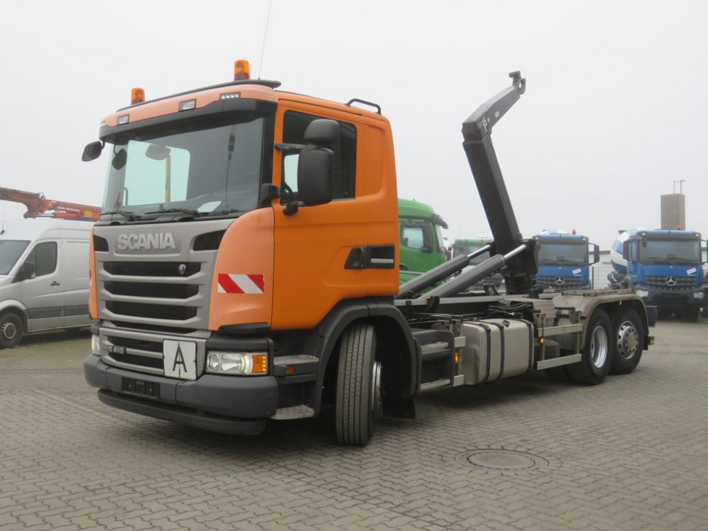 SCANIA (S) G 410 LB 6x2*4HNA Abrollkipper Lift+Lenkachse 289TKM - Гаковий мультиліфт вантажівка: фото 1 SCANIA (S) G 410 LB 6x2*4HNA Abrollkipper Lift+Lenkachse 289TKM - Гаковий мультиліфт вантажівка: фото 1