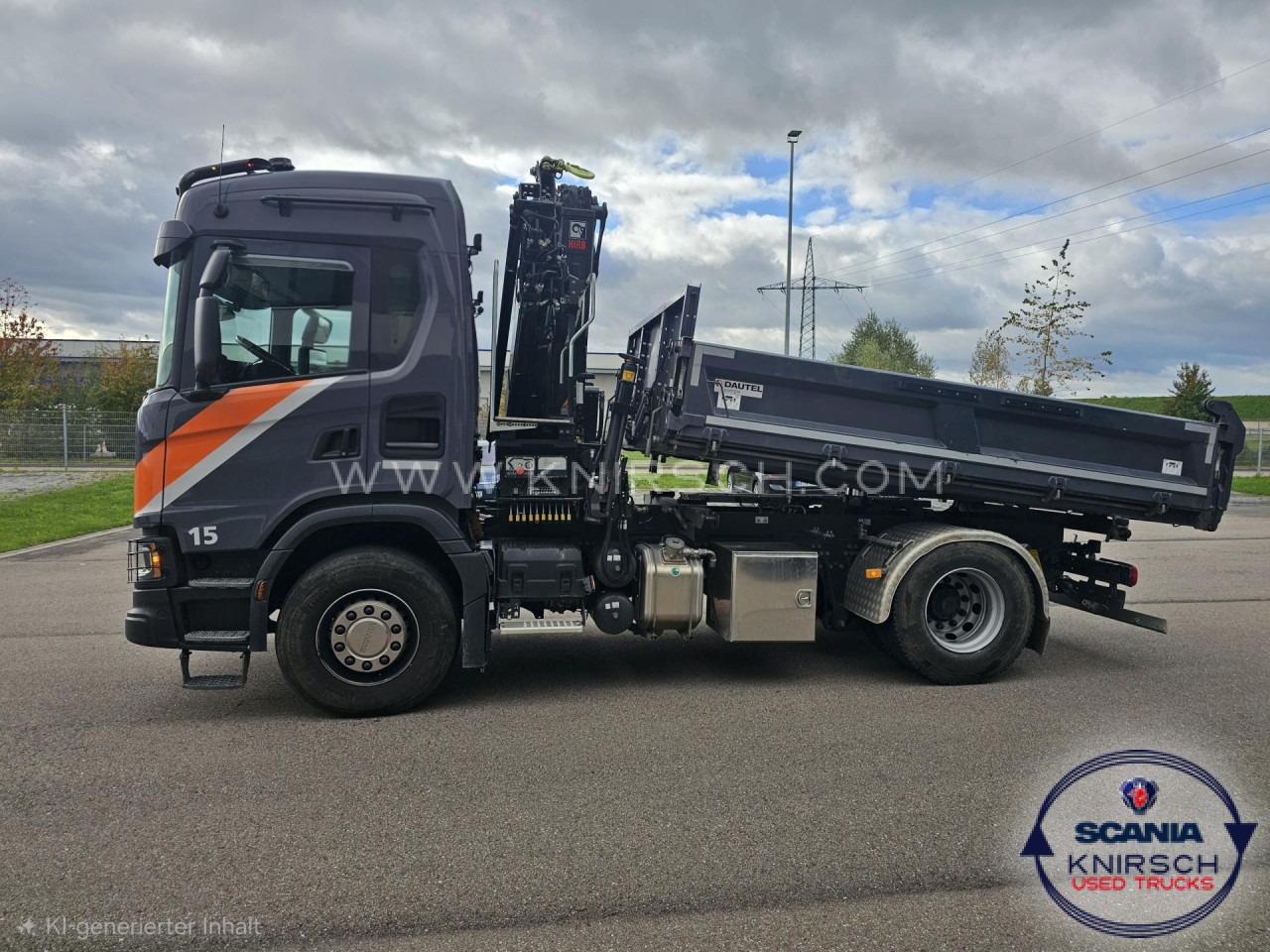 SCANIA G 320 B4x2NA 3-Seitenkipper Dautel mit Kran Hiab - Малотоннажний самоскид: фото 2 SCANIA G 320 B4x2NA 3-Seitenkipper Dautel mit Kran Hiab - Малотоннажний самоскид: фото 2