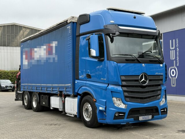Mercedes-Benz Actros 6x2 Pritsche Kran Palfinger PK34002 + JIB - Тентована вантажівка, Вантажівка з маніпулятором: фото 1 Mercedes-Benz Actros 6x2 Pritsche Kran Palfinger PK34002 + JIB - Тентована вантажівка, Вантажівка з маніпулятором: фото 1