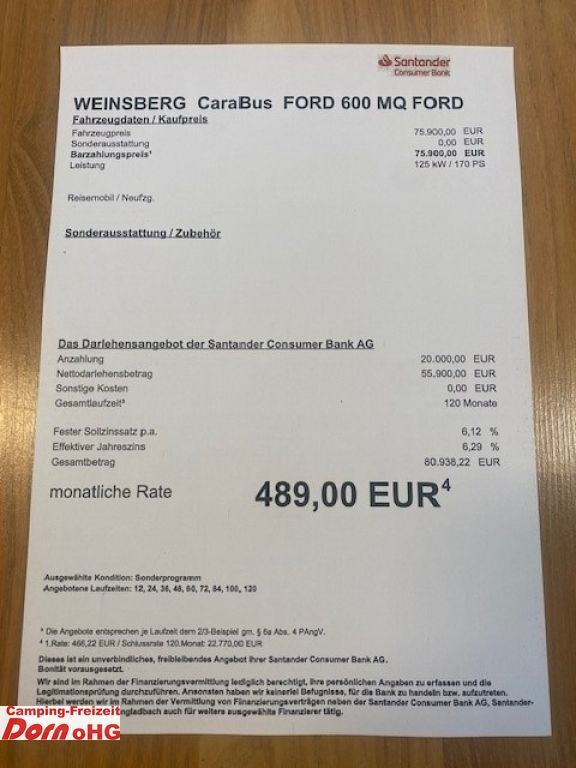 Кастенваген Weinsberg CaraBus 600 MQ Automatik/Assistenzpaket Weinsberg CaraBus 600 MQ Automatik/Assistenzpaket: фото 6