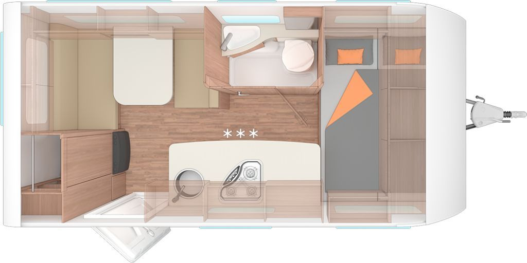 Weinsberg CaraOne 420 QD Auflastung 1350 kg - Причіп дача: фото 2 Weinsberg CaraOne 420 QD Auflastung 1350 kg - Причіп дача: фото 2