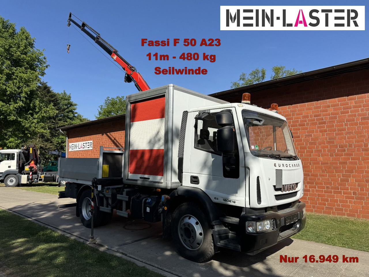 Iveco 120E18 Fassi F50 11m-480 Kg Seilwinde Fahrschule - Вантажівка з маніпулятором: фото 1 Iveco 120E18 Fassi F50 11m-480 Kg Seilwinde Fahrschule - Вантажівка з маніпулятором: фото 1