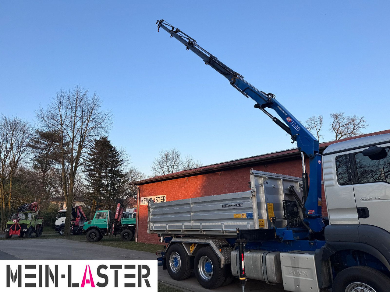 MAN Aufbau Meiller Bordmatik + HMF 1330 K4 15m Funk - Самоскид вантажівка, Вантажівка з маніпулятором: фото 3 MAN Aufbau Meiller Bordmatik + HMF 1330 K4 15m Funk - Самоскид вантажівка, Вантажівка з маніпулятором: фото 3
