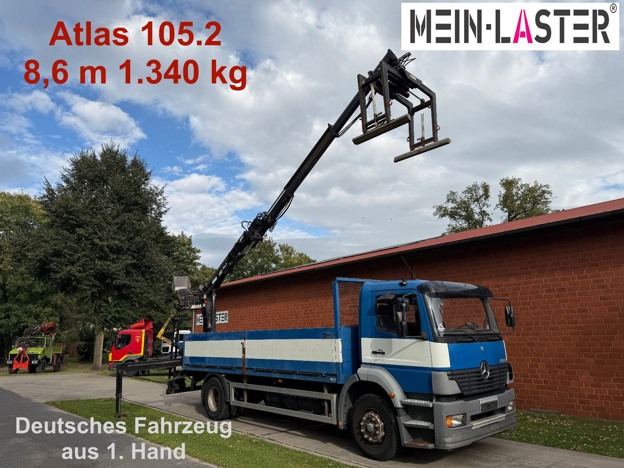 Mercedes-Benz 1823 Atego Atlas 105.2 1.Hand nur 226.000 km - Бортова вантажівка/ Платформа, Вантажівка з маніпулятором: фото 1 Mercedes-Benz 1823 Atego Atlas 105.2 1.Hand nur 226.000 km - Бортова вантажівка/ Платформа, Вантажівка з маніпулятором: фото 1