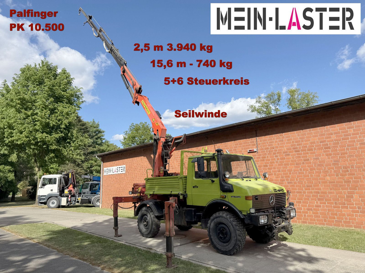Unimog U 1650 PK 10500 Kran 15 m max. 3,9 t Seilwinde - Вантажівка з маніпулятором: фото 1 Unimog U 1650 PK 10500 Kran 15 m max. 3,9 t Seilwinde - Вантажівка з маніпулятором: фото 1