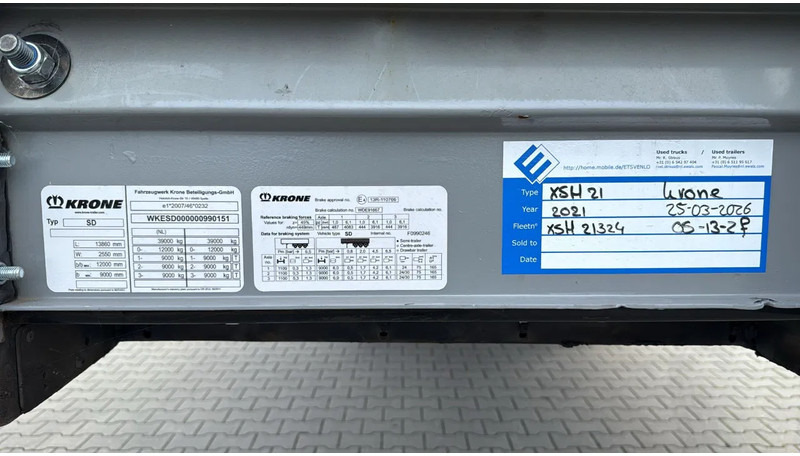 Krone 2021 mega P400 hupac flat - Закритий кузов напівпричіп: фото 1 Krone 2021 mega P400 hupac flat - Закритий кузов напівпричіп: фото 1