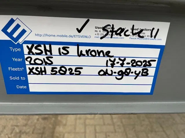 Krone last available 2015 XL P400 mega huckepack curtain sided trailer stack - Закритий кузов напівпричіп: фото 2 Krone last available 2015 XL P400 mega huckepack curtain sided trailer stack - Закритий кузов напівпричіп: фото 2