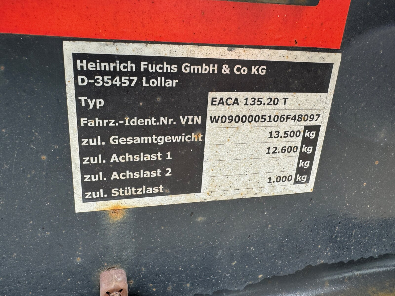 EACA 135.20 T FUCHS EACA 135.20 T, Absetzanhänger für 1 Mulde - Причіп мультиліфт/ Бункеровоз: фото 2 EACA 135.20 T FUCHS EACA 135.20 T, Absetzanhänger für 1 Mulde - Причіп мультиліфт/ Бункеровоз: фото 2