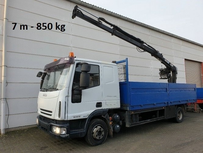 Iveco EuroCargo 80E 18 4x2 Euro Cargo ML 80 E 18, Hiab Kran 060-2 - Вантажівка з маніпулятором, Бортова вантажівка/ Платформа: фото 1 Iveco EuroCargo 80E 18 4x2 Euro Cargo ML 80 E 18, Hiab Kran 060-2 - Вантажівка з маніпулятором, Бортова вантажівка/ Платформа: фото 1
