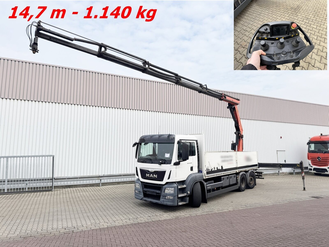 MAN TGS 26.400 6x2-4 LL TGS 26.400 6x2-4 LL, Navi, Lenk-/Liftachse, Heckkran Palfinger PK23002-SH D, Funk - Вантажівка з маніпулятором: фото 1 MAN TGS 26.400 6x2-4 LL TGS 26.400 6x2-4 LL, Navi, Lenk-/Liftachse, Heckkran Palfinger PK23002-SH D, Funk - Вантажівка з маніпулятором: фото 1