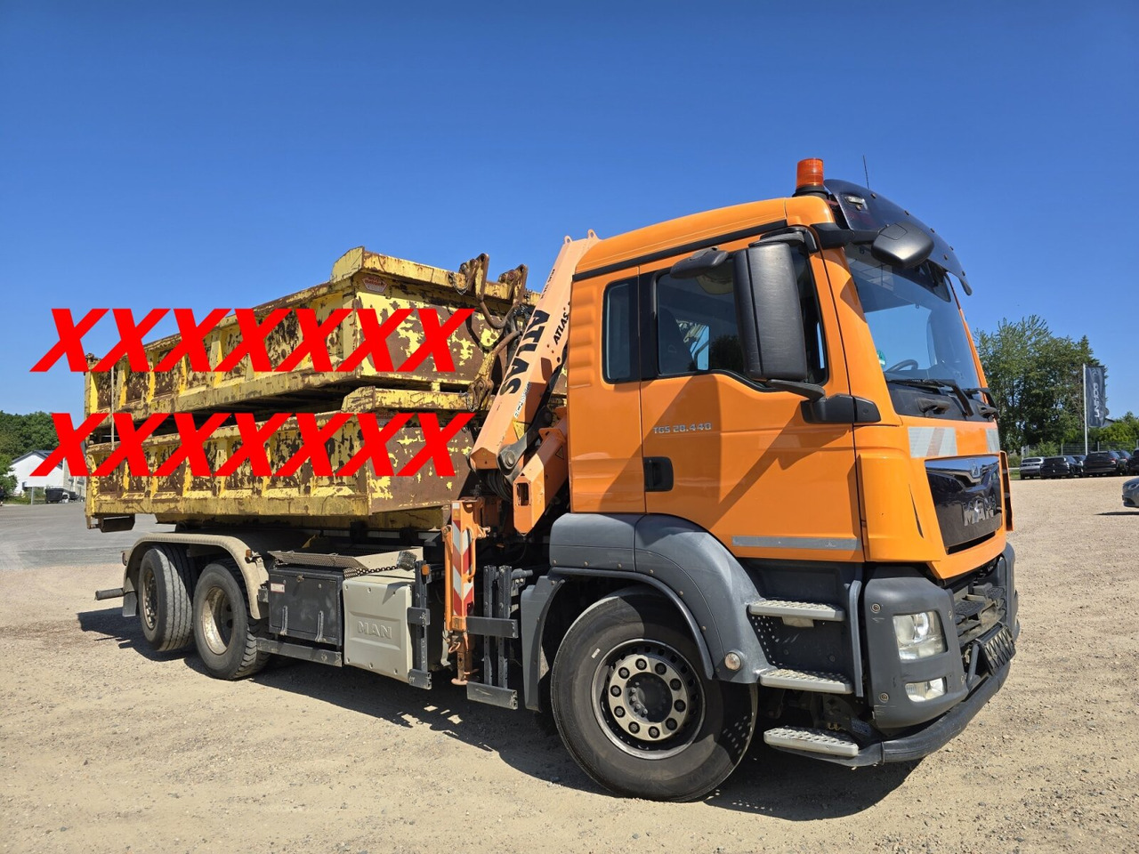 Гаковий мультиліфт вантажівка, Вантажівка з маніпулятором MAN TGS 28.440 6x2-4 BL TGS 28.440 6x2-4 BL, Atlas Kran VDL Abrollanlage, Funk, Lenk-Liftachse: фото 8