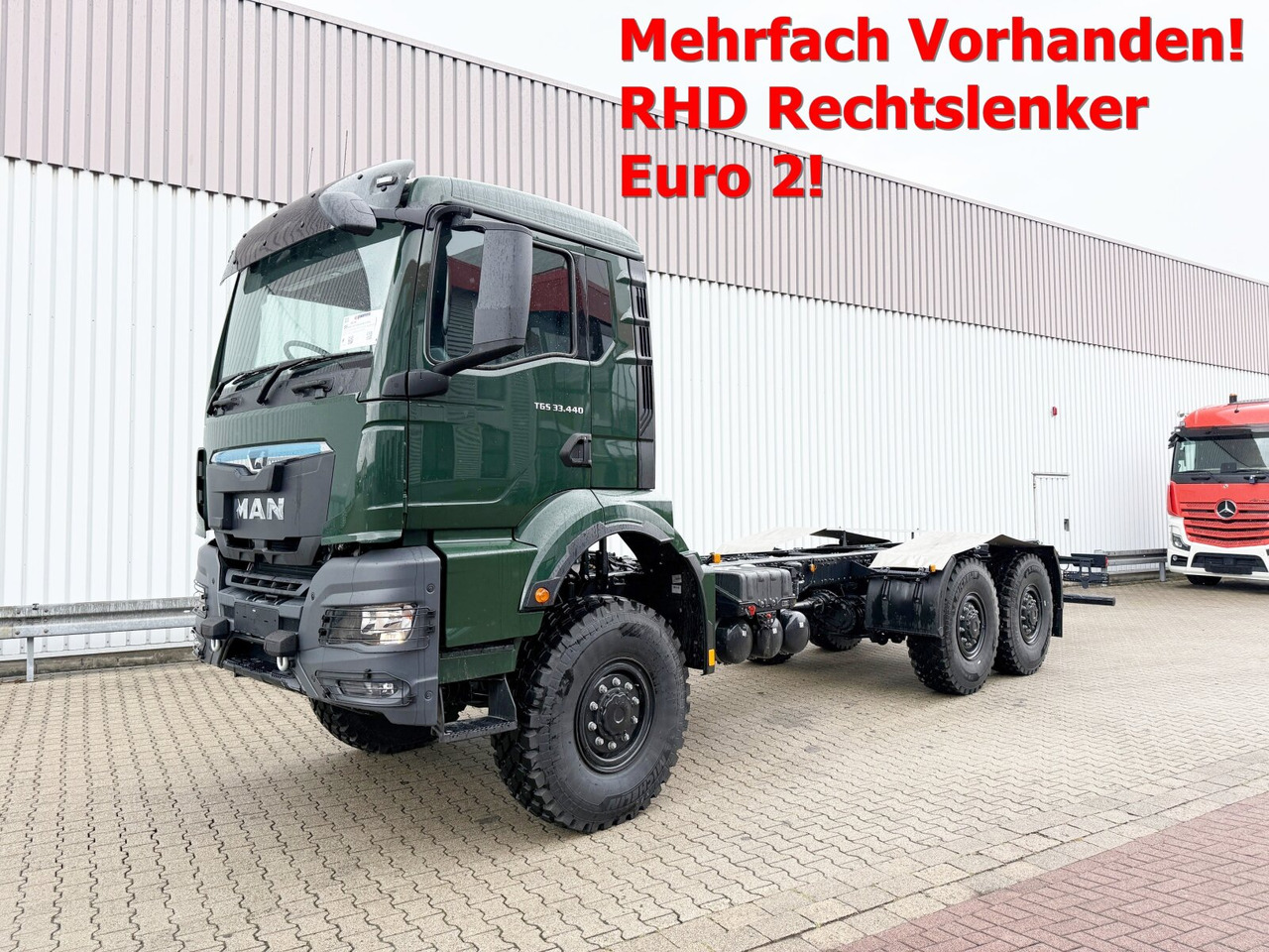 MAN TGS 33.440 6x6 BB CH RHD TGS 33.440 6x6 BB CH RHD, Euro2, Rechtslenker, Einzelbereifung - Вантажівка шасі: фото 1 MAN TGS 33.440 6x6 BB CH RHD TGS 33.440 6x6 BB CH RHD, Euro2, Rechtslenker, Einzelbereifung - Вантажівка шасі: фото 1