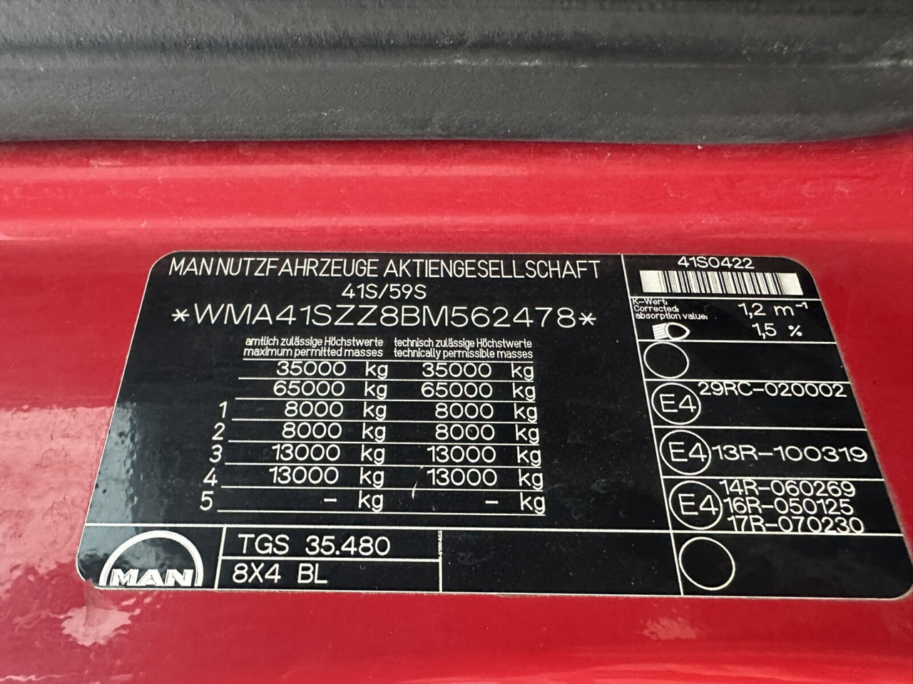 MAN TGS 35.480 8X4 BL TGS 35.400 8x4 BL, Schub-Knick bis 6,5m Container - Гаковий мультиліфт вантажівка: фото 5 MAN TGS 35.480 8X4 BL TGS 35.400 8x4 BL, Schub-Knick bis 6,5m Container - Гаковий мультиліфт вантажівка: фото 5