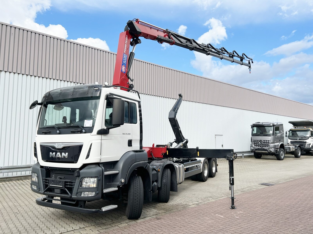 Новий Гаковий мультиліфт вантажівка, Вантажівка з маніпулятором MAN TGS 35.480 8X4 BL TGS 35.480 8X4 BL, Intarder, Kran HMF 3220-K6, 4-fach Abstützung, Funk: фото 8