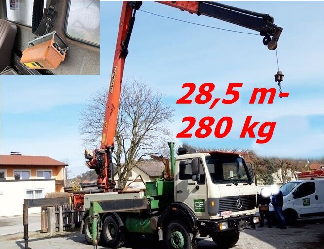 Mercedes-Benz 2635 6x4 2635 6x4, V8, Heckkran Palfinger PK 28000, Funk, 28,5m-280kg - Вантажівка з маніпулятором, Бортова вантажівка/ Платформа: фото 1 Mercedes-Benz 2635 6x4 2635 6x4, V8, Heckkran Palfinger PK 28000, Funk, 28,5m-280kg - Вантажівка з маніпулятором, Бортова вантажівка/ Платформа: фото 1