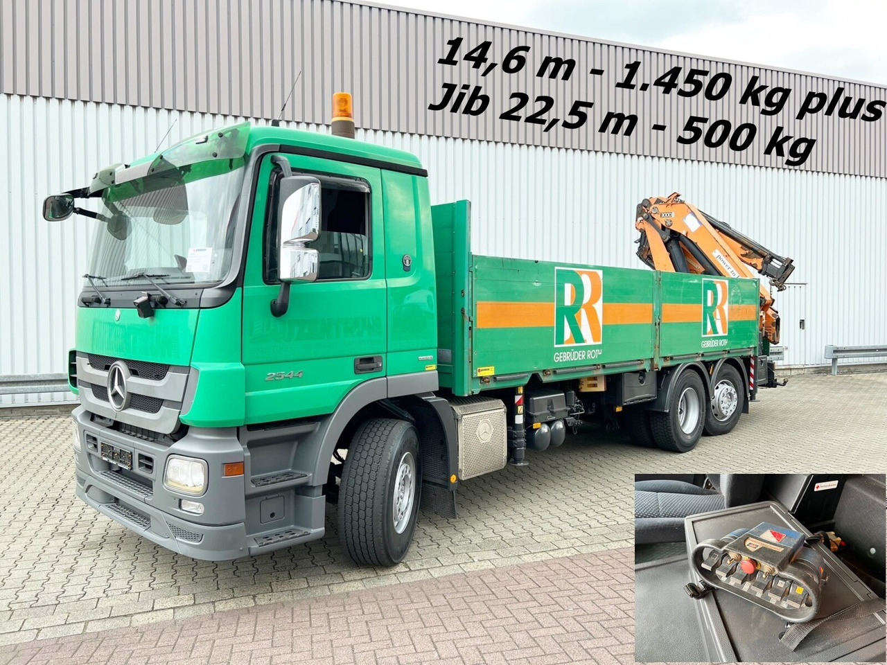 Mercedes-Benz Actros 2544 L 6x2 Actros 2544 L 6x2, Retarder, Lenkachse, Heckkran HMF 3000-K5 + Jip, Funk - Вантажівка з маніпулятором, Бортова вантажівка/ Платформа: фото 1 Mercedes-Benz Actros 2544 L 6x2 Actros 2544 L 6x2, Retarder, Lenkachse, Heckkran HMF 3000-K5 + Jip, Funk - Вантажівка з маніпулятором, Бортова вантажівка/ Платформа: фото 1