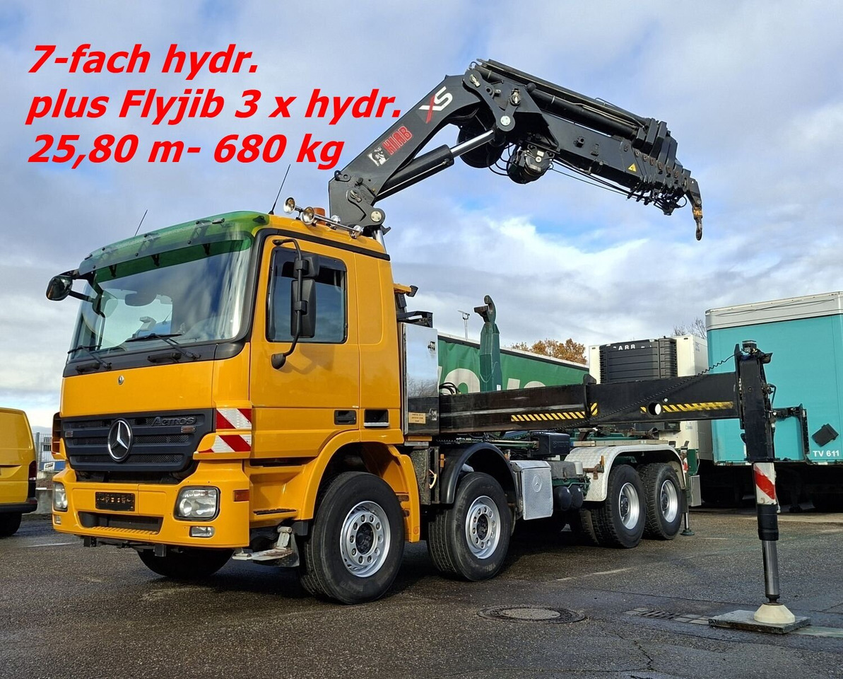 Mercedes-Benz Actros 4146 K 8x4/4 Actros 4146 K 8x4/4, Retarder, Kran Hiab XS 477 E-7 HiPro, Flyjib, Seilwinde, Funk - Гаковий мультиліфт вантажівка, Вантажівка з маніпулятором: фото 1 Mercedes-Benz Actros 4146 K 8x4/4 Actros 4146 K 8x4/4, Retarder, Kran Hiab XS 477 E-7 HiPro, Flyjib, Seilwinde, Funk - Гаковий мультиліфт вантажівка, Вантажівка з маніпулятором: фото 1
