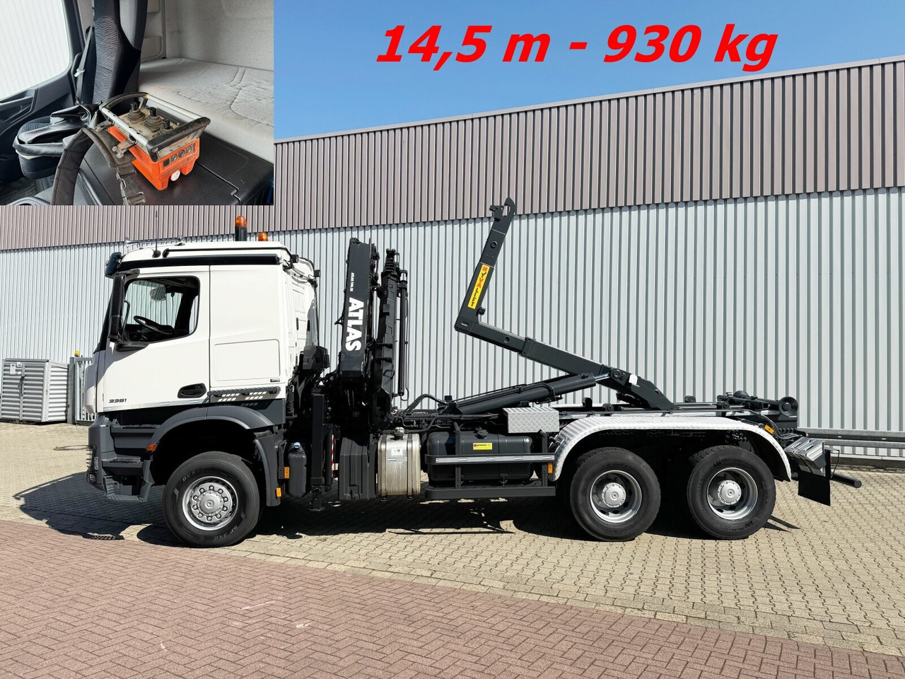 Mercedes-Benz Arocs 3351 AK 6x6 Arocs 3351 AK 6x6, Retarder, Navi, Grounder, Kran Atlas AK 190.2E, Funk - Гаковий мультиліфт вантажівка, Вантажівка з маніпулятором: фото 1 Mercedes-Benz Arocs 3351 AK 6x6 Arocs 3351 AK 6x6, Retarder, Navi, Grounder, Kran Atlas AK 190.2E, Funk - Гаковий мультиліфт вантажівка, Вантажівка з маніпулятором: фото 1