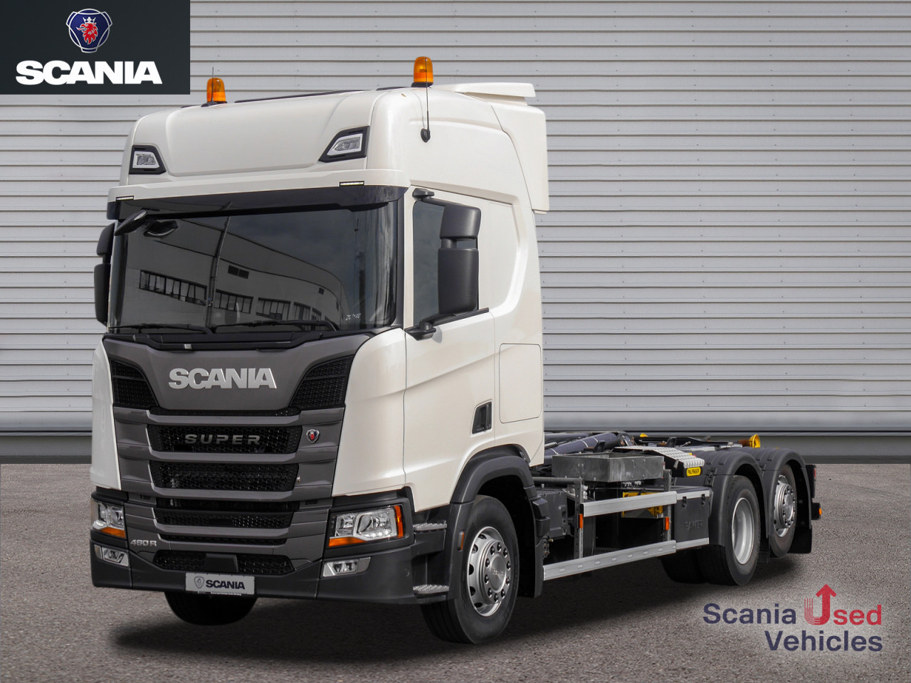 SCANIA R 460 B6x2*4NA - SUPER - PALFINGER PH T 20 - Гаковий мультиліфт вантажівка: фото 1 SCANIA R 460 B6x2*4NA - SUPER - PALFINGER PH T 20 - Гаковий мультиліфт вантажівка: фото 1