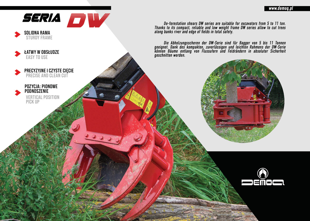 DEMOQ DW200 F De-forestation shear 230 kg - Грейфер в категорії Будівельна техніка: фото 2 DEMOQ DW200 F De-forestation shear 230 kg - Грейфер в категорії Будівельна техніка: фото 2