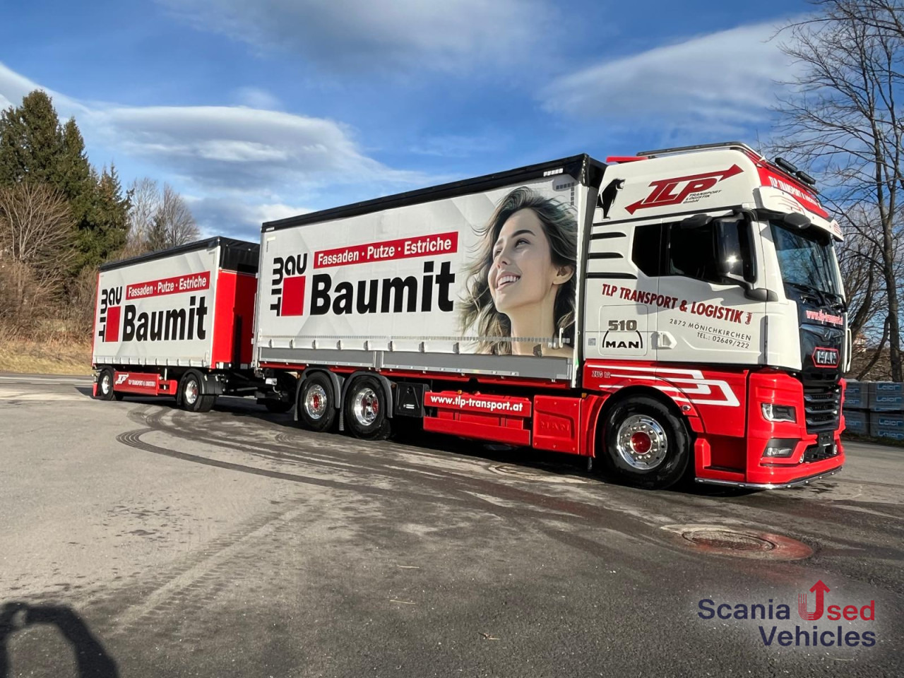 MAN TGX 26.510 6x2-4 LL Pritsche + Anhänger - Тентована вантажівка: фото 2 MAN TGX 26.510 6x2-4 LL Pritsche + Anhänger - Тентована вантажівка: фото 2