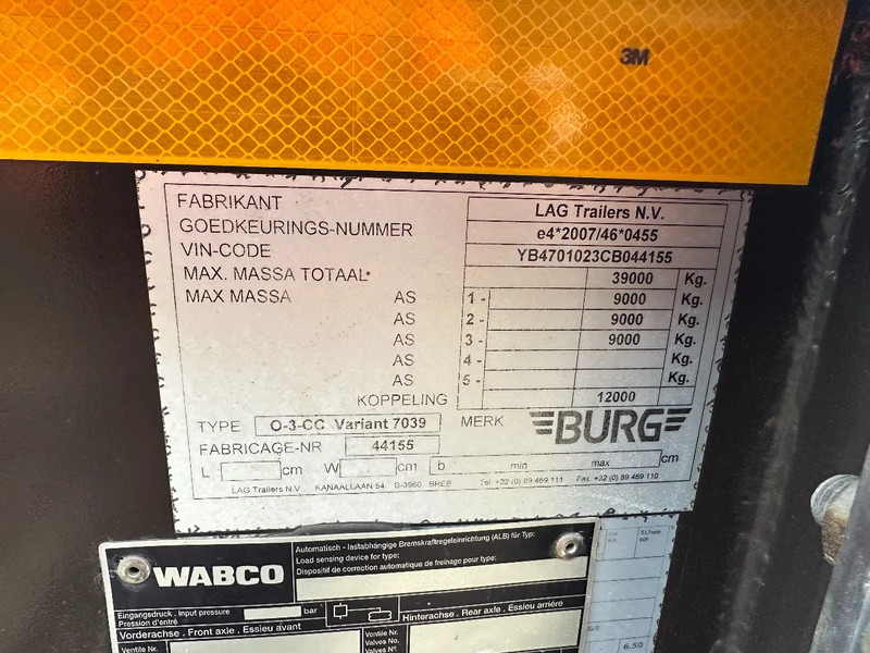 Контейнеровоз/ Змінний кузов напівпричіп Burg 20FT ADR (EX/II, EX/III, FL, AT) Chassis, Empty weight : 3.690kg, SAF INTRADISC, 2x Liftaxle, NL-chassis: фото 20 Контейнеровоз/ Змінний кузов напівпричіп Burg 20FT ADR (EX/II, EX/III, FL, AT) Chassis, Empty weight : 3.690kg, SAF INTRADISC, 2x Liftaxle, NL-chassis: фото 20
