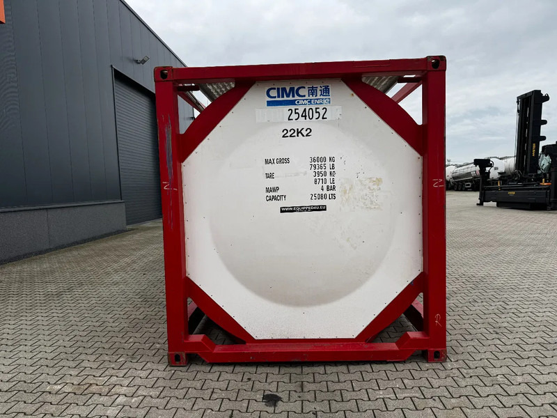 CIMC 20FT ISO, 25.080L / 1-COMP / 3 BAFFELS / T12 / 4 manholes / ADR valid until 02/2027 - Резервуар для зберігання: фото 5 CIMC 20FT ISO, 25.080L / 1-COMP / 3 BAFFELS / T12 / 4 manholes / ADR valid until 02/2027 - Резервуар для зберігання: фото 5
