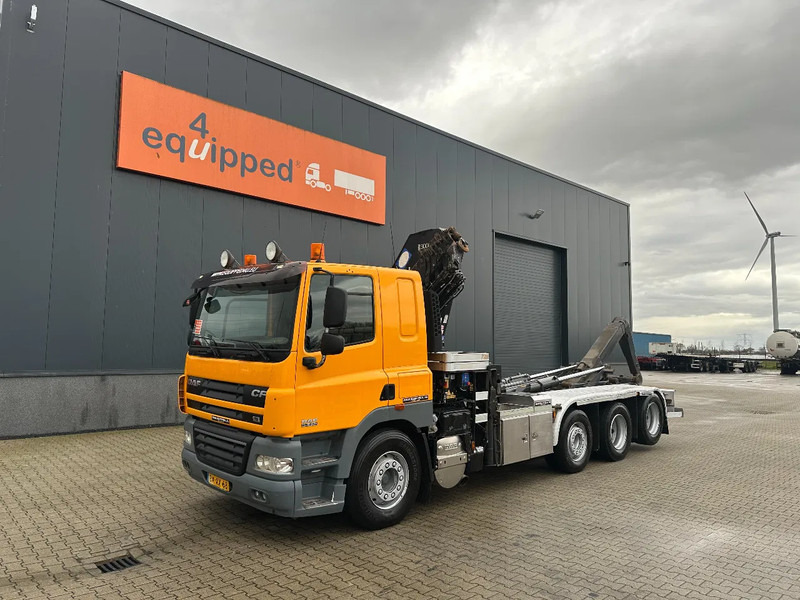 DAF CF 85.410 8x2 / HMF 3000 K6 crane (30T/m 6x extendable) + remote / HYVALIFT 26Tkg HOOK, / EURO-5 / NL-TRUCK - Гаковий мультиліфт вантажівка, Вантажівка з маніпулятором: фото 3 DAF CF 85.410 8x2 / HMF 3000 K6 crane (30T/m 6x extendable) + remote / HYVALIFT 26Tkg HOOK, / EURO-5 / NL-TRUCK - Гаковий мультиліфт вантажівка, Вантажівка з маніпулятором: фото 3