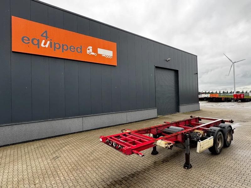 Krone 2-assig 20FT chassis, BPW + trommel, luchtvering, leeggewicht: 3.180kg - Контейнеровоз/ Змінний кузов напівпричіп: фото 1 Krone 2-assig 20FT chassis, BPW + trommel, luchtvering, leeggewicht: 3.180kg - Контейнеровоз/ Змінний кузов напівпричіп: фото 1