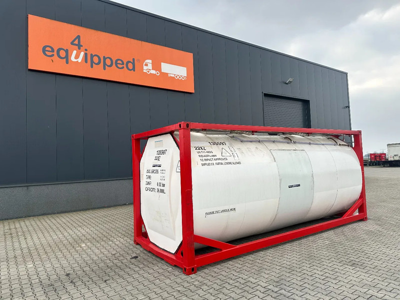 SINGAMAS 20FT ISO, 26.000L/1-COMP/3 BAFFELS/3 manholes, 5Y: 08-2027, L4BN, T11 - Резервуар для зберігання: фото 1 SINGAMAS 20FT ISO, 26.000L/1-COMP/3 BAFFELS/3 manholes, 5Y: 08-2027, L4BN, T11 - Резервуар для зберігання: фото 1