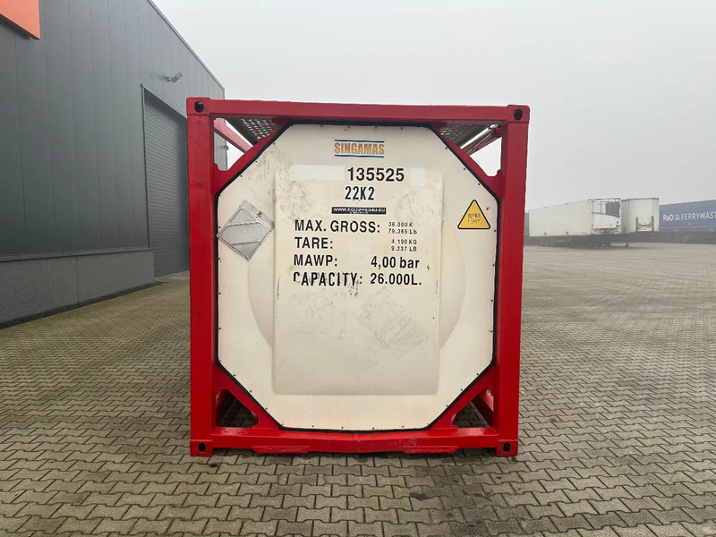 SINGAMAS 20FT ISO, 26.000L/1-COMP/3 BAFFELS/3 manholes, 5Y inspection: 06/2027 - Танк-контейнер: фото 5 SINGAMAS 20FT ISO, 26.000L/1-COMP/3 BAFFELS/3 manholes, 5Y inspection: 06/2027 - Танк-контейнер: фото 5