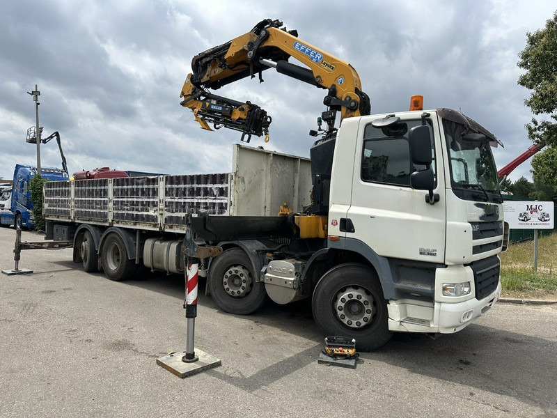 DAF CF 85.360 8x2 + KRAN (25m!) EFFER 305 6S + JIB 4S + ROTATOR - PLATORM 7m60 - LIFT + STEERING AXLE - EURO 5 - BE - Бортова вантажівка/ Платформа, Вантажівка з маніпулятором: фото 1 DAF CF 85.360 8x2 + KRAN (25m!) EFFER 305 6S + JIB 4S + ROTATOR - PLATORM 7m60 - LIFT + STEERING AXLE - EURO 5 - BE - Бортова вантажівка/ Платформа, Вантажівка з маніпулятором: фото 1