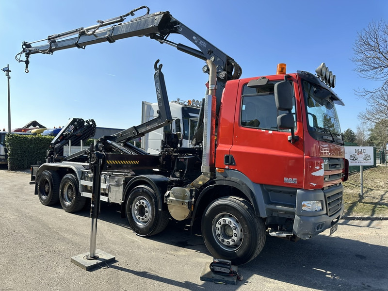 DAF CF 85.410 8x4 HOOKLIFT + CRANE HIAB 244 EP-3 HIDUO - Radio - Rotator - RETARDER - EURO 4 - BIG AXLES HUB REDUCTION - Гаковий мультиліфт вантажівка, Вантажівка з маніпулятором: фото 1 DAF CF 85.410 8x4 HOOKLIFT + CRANE HIAB 244 EP-3 HIDUO - Radio - Rotator - RETARDER - EURO 4 - BIG AXLES HUB REDUCTION - Гаковий мультиліфт вантажівка, Вантажівка з маніпулятором: фото 1