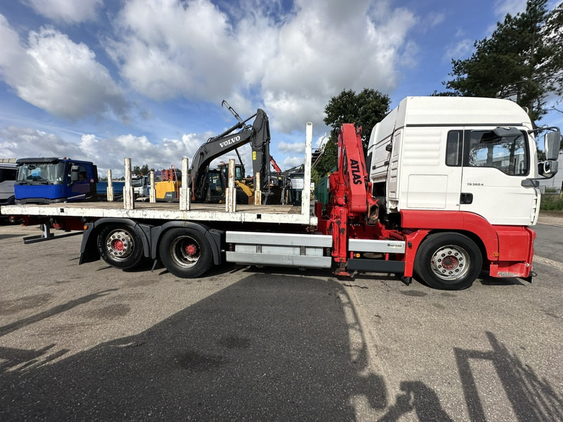 MAN TG 360 A 6x2 + KRAN ATLAS 100.1 A3 - PLATFORM 5m80 - E3 - LIFT-AXLE - FULL AIR SUSPENSION - ZF AS TRONIC - BE TRUCK - Бортова вантажівка/ Платформа, Вантажівка з маніпулятором: фото 4 MAN TG 360 A 6x2 + KRAN ATLAS 100.1 A3 - PLATFORM 5m80 - E3 - LIFT-AXLE - FULL AIR SUSPENSION - ZF AS TRONIC - BE TRUCK - Бортова вантажівка/ Платформа, Вантажівка з маніпулятором: фото 4