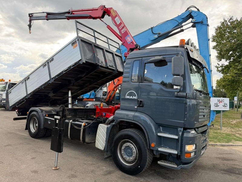 MAN TGA 18.350 4x2 TIPPER + CRANE HMF 1110 K2 + ROTATOR - STEEL SPRING / BLATT / BALLESTAS / LAMES - BE TRUCK - Самоскид вантажівка, Вантажівка з маніпулятором: фото 1 MAN TGA 18.350 4x2 TIPPER + CRANE HMF 1110 K2 + ROTATOR - STEEL SPRING / BLATT / BALLESTAS / LAMES - BE TRUCK - Самоскид вантажівка, Вантажівка з маніпулятором: фото 1