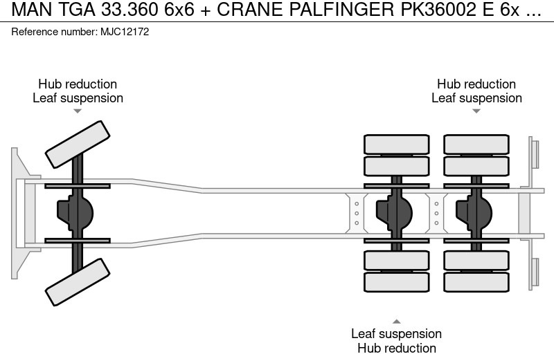 MAN TGA 33.360 6x6 + CRANE PALFINGER PK36002 E 6x + JIB + WINCH - *184.000km* - MANUAL - EURO 3 - Вантажівка з маніпулятором: фото 2 MAN TGA 33.360 6x6 + CRANE PALFINGER PK36002 E 6x + JIB + WINCH - *184.000km* - MANUAL - EURO 3 - Вантажівка з маніпулятором: фото 2