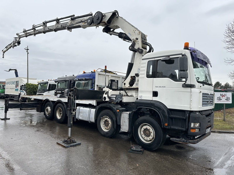 MAN TGA 35.430 8x2 + CRANE HIAB 700 E-6 + JIB 165X-3 - RETARDER - PLATFORM 6m70~8m50 EXTENDABLE - MANUAL GEARBOX ZF - LIFT + STEERING AXLE - Вантажівка з маніпулятором: фото 1 MAN TGA 35.430 8x2 + CRANE HIAB 700 E-6 + JIB 165X-3 - RETARDER - PLATFORM 6m70~8m50 EXTENDABLE - MANUAL GEARBOX ZF - LIFT + STEERING AXLE - Вантажівка з маніпулятором: фото 1