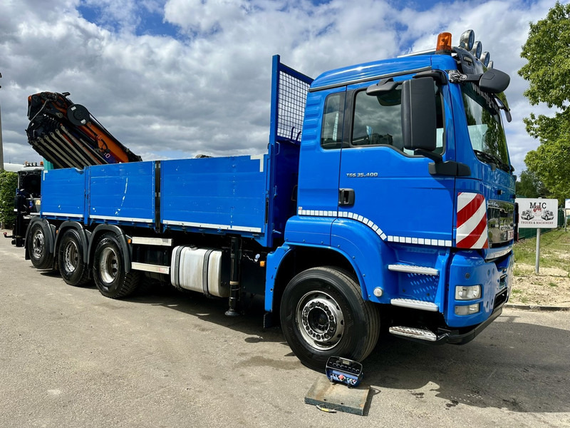 MAN TGS 35.400 8x4 TRIDEM + (32.5m) KRAN HMF 4720 K6 + JIB FJ1000 K4 - PRITSCHE 6m - LIFT/LENK ACHSE - RADIO - 5E F - BELGISCHE LKW - Бортова вантажівка/ Платформа, Вантажівка з маніпулятором: фото 1 MAN TGS 35.400 8x4 TRIDEM + (32.5m) KRAN HMF 4720 K6 + JIB FJ1000 K4 - PRITSCHE 6m - LIFT/LENK ACHSE - RADIO - 5E F - BELGISCHE LKW - Бортова вантажівка/ Платформа, Вантажівка з маніпулятором: фото 1